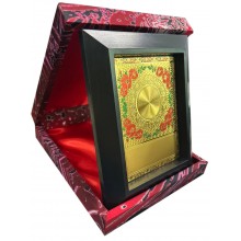 Batik Plaque in Box FC177C - 7.3x8.6in (Red)